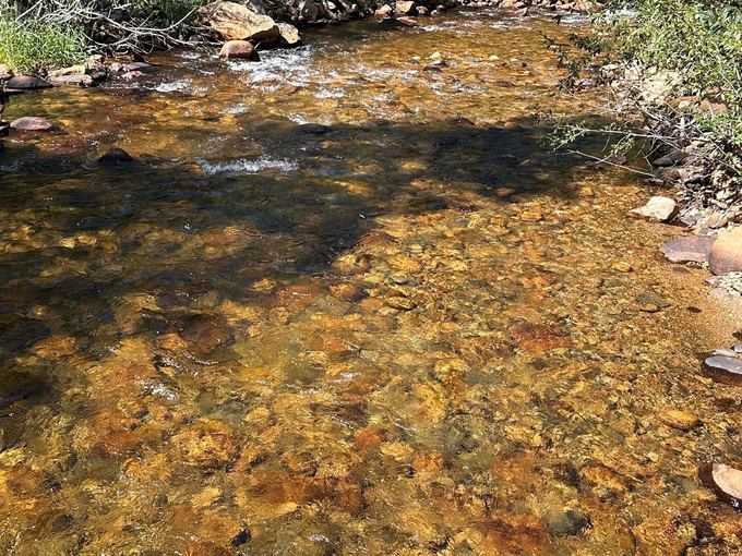 The St. Vrain river beach